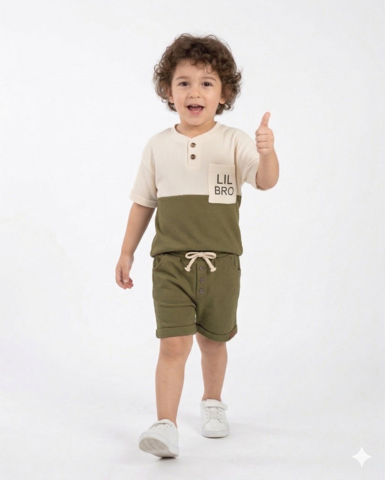 Kids Boys Waffle Cotton Co-Ord Set | Half Sleeve Color Block T-Shirt & Shorts Set | Summer Casual Outfit for Boys