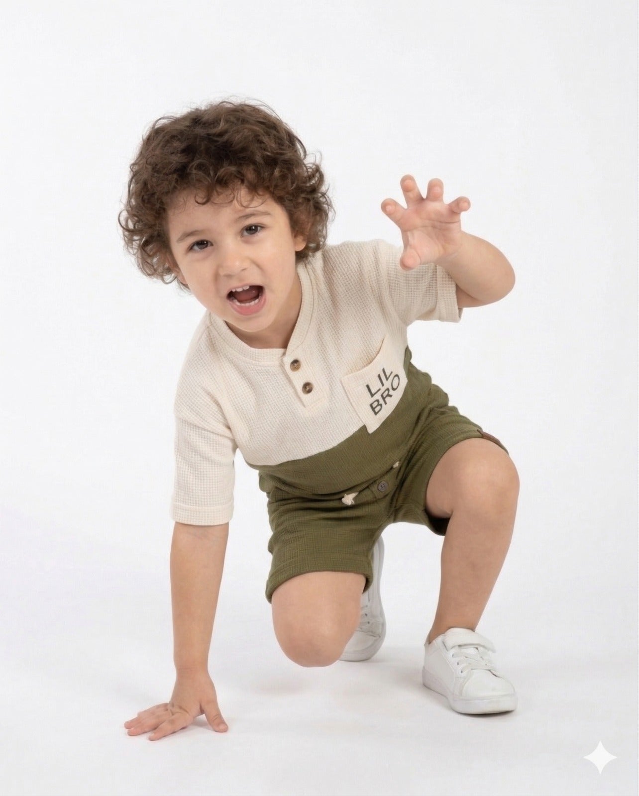 Kids Boys Waffle Cotton Co-Ord Set | Half Sleeve Color Block T-Shirt & Shorts Set | Summer Casual Outfit for Boys